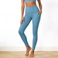 thumbnail image 5 of felwors High Waisted Leggings with Pockets Women, Full Length Capri Buttery Soft Stretchy Yoga Pants (Light Blue, L), 5 of 9
