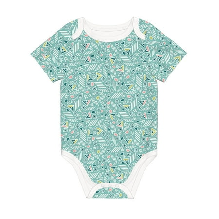 

Matuu Geometric Elements for Baby Short-Sleeve Bodysuit Soft Cotton Comfortable and Breathable Perfect for Newborns and Infants