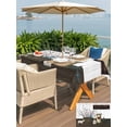 thumbnail image 4 of Outdoor Tablecloth with Umbrella Hole and Zipper, Texas Stars Vintage Rectangle Table Cloth 52x70 Inch Waterproof Tablecloth, Bless OurHome Pots Country Wooden Plank Picnic Table Cover for Patio, 4 of 7