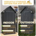 thumbnail image 3 of AECOJOY Outdoor Storage Cabinet Waterproof, Vertical Tall Outdoor Storage Cabinet with Shelves, All Weather Metal Vertical Storage Shed & Outdoor Cabient for Garden in Dark Grey, 3 of 8