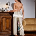 thumbnail image 5 of Sngxgn Women’s Pajama Set Soft Short & Long Sleeve Top With Pants(Khaki,XL), 5 of 5