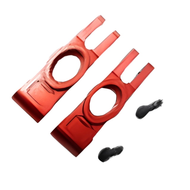 Vogacara Portador de buje trasero de aleación de aluminio, 2 uds., para 1/14 MJX Hyper Go 14209 14210, fácil de reemplazar y buje trasero Kits de construcción modelo Rojo