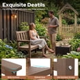 thumbnail image 4 of Kaleemen 50’’ Outdoor Bench, All Weather 2-Person HDPE Garden Bench for Park, Porch and Patio, Brown, 4 of 9