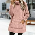 thumbnail image 2 of Breezora Women's Plus Size Winter Sweater Coat Thick Warm Loose Fit Outerwear for Cold Weather Casual Use L Size Rose Gold, 2 of 5