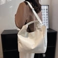 thumbnail image 4 of Sac Hobo Chic pour Femmes Grande Capacité Sangle Ajustable Sac Polyvalent (Blanc), 4 of 5