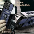 thumbnail image 4 of iPhone 12 Pro Case, Dteck [Military-Grade] [360 Ring Kickstand & Slide Camera Protector] Hybird Impact-Resistant Bumpers Cover Phone Case for Apple iPhone 12 Pro 6.1 inch, Blue, 4 of 4