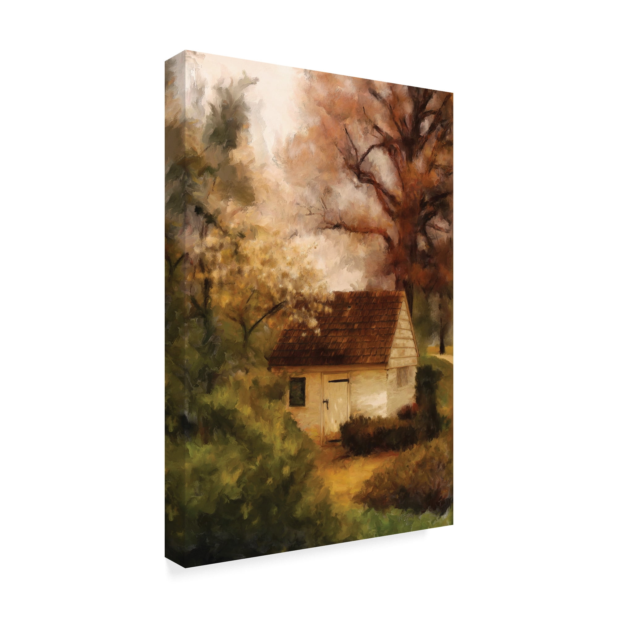 Trademark Fine Art 'Springhouse in the Spring' Canvas Art by Lois Bryan