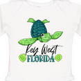 thumbnail image 4 of Inktastic Key West, Florida Happy Sea Turtle Boys or Girls Long Sleeve Baby Bodysuit, 4 of 5