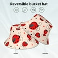thumbnail image 5 of Easygdp Red Ladybug Double-Sided Reflective Fisherman Hat,Sun Visor,Casual Hat,Fluorescent Hat,Suitable For Outdoor And Night Walking,Unisex, 5 of 9