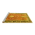 thumbnail image 2 of Ahgly Company Machine Washable Indoor Rectangle Medallion Yellow Traditional Area Rugs, 8' x 10', 2 of 4