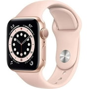 Restored Apple Watch Series 6 (GPS, 44mm) - Rose Gold - Aluminum Case - Pink Sand Sport Band (Refurbished)