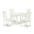 thumbnail image 2 of East West Furniture NOAV5-LWH-W 5 Piece Norfolk Rectangular Dinette Set - Linen White, 2 of 6
