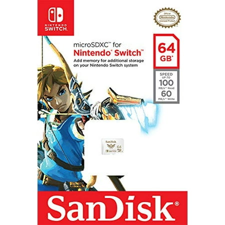 SanDisk 64GB microSDXC UHS-I Memory Card for Nintendo Switch, White - 100MB/s, Micro SD Card -