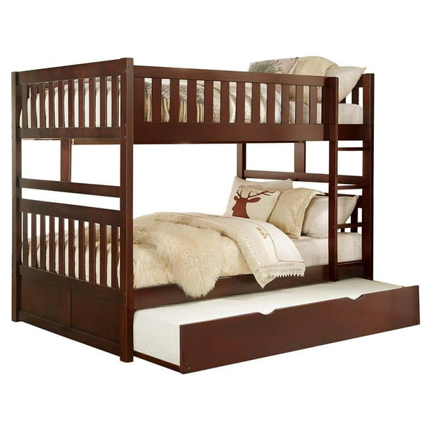 Lexicon Rowe Wood Full Over Bunk, Full Over Full Bunk Bed With Trundle