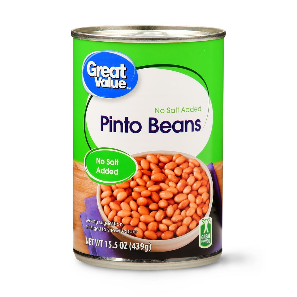 Great Value Pinto Beans, No Salt Added, 15.5 oz