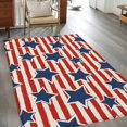 thumbnail image 2 of 3'x5' Area Rugs, 4th of July Indoor Outdoor Area Rug for Living Room Bedroom, Independence Day Blue Star Red Striped Rustic Washable Bathroom Rugs Kitchen Floor Carpet Mats Home Decor Aesthetic, 2 of 8