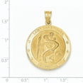 thumbnail image 2 of 14k Yellow Gold Saint Christopher Round Medal Pendant Charm, 2 of 2