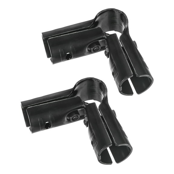 Uxcell 2-Pack Structural Pipe Connector, 90 Degree 3 Way Pipe Clamp Steel Pipe Connector for OD 1.1" or 28MM Pipe