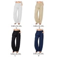 thumbnail image 3 of Pantalones de pierna ancha Sonducket para mujer casuales Blanco S, 3 of 6