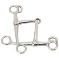 thumbnail image 4 of Horse Mouth Bit, Horse Snaffle Bit Corrosion Resistant  with Turn Cheek for Farm, 4 of 7