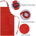 thumbnail image 3 of (Price/each)Opromo Unisex Cotton Canvas Adjustable Chef Kitchen Aprons with 2 Pockets-Shepherd Check-L, 3 of 7
