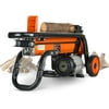 SuperHandy Log Splitter Portable Horizontal Full Beam with Steel Wedge for Fire Wood Splitting Forestry Harvesting (Orange)
