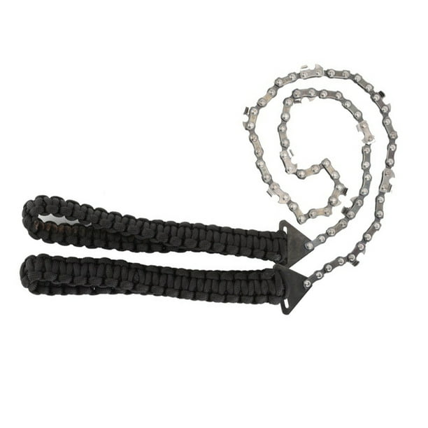 Scienceny Sierra de cadena Manual de acero, mango de cable de paracaídas, equipo para exteriores, herramienta de viaje para senderismo para Type2 NO2
