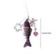 thumbnail image 4 of Llavero Pescado Acrílico Encantador Joyas Pez Regalo () Púrpura, 4 of 4