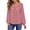 Z I Pink, variant on UVN Blouses for Women V Neck Long Sleeve Shirts Dressy Casual Ruffle Chiffon Tops