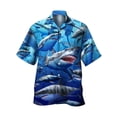 thumbnail image 1 of Camisas Y s Camisa de manga corta con estampado digital 3d de ocio de tendencia de moda de playa de turismo de vacaciones de verano para hombres (Blue, XS), 1 of 2