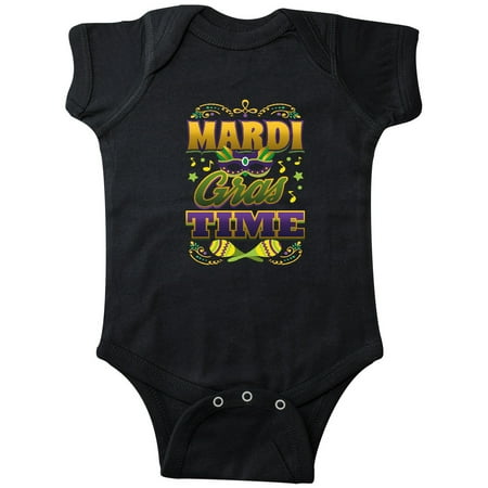 

Inktastic Mardi Gras Time Mask Beads Gift Baby Boy or Baby Girl Bodysuit