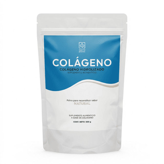 Agorapharma Colágeno Hidrolizado En Polvo Sabor Natural 500 Gr. 50 Serv.