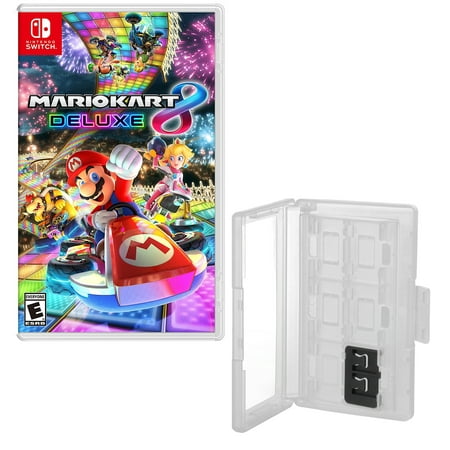 Hard Shell 12 Game Caddy and Mario Kart 8 Deluxe for Nintendo Switch
