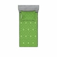 thumbnail image 2 of Ambesonne Modern Fitted Sheet & Pillow Sham Set, Stars Geometric Shapes, Queen, Lime Green, 2 of 3