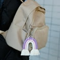 thumbnail image 4 of Porte-clés Pompons Colorés Unisexe Compact Longue Durée Porte-Clés Sac Décoration, 4 of 8
