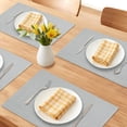 thumbnail image 2 of REGALWOVEN Cotton and Linen Placemats, Set of 4 Rustic Placemats for Dining Table Decor Washable Kitchen Table Mat Wipe Clean Light Gray 18.1x11.8inch, 2 of 6