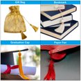 thumbnail image 5 of Unique Bargains 14cm/5.5 Inch Bookmark Tassels Soft Silky Floss Cord Loop Mini Handmade Tassels Gold 50 Pack, 5 of 5
