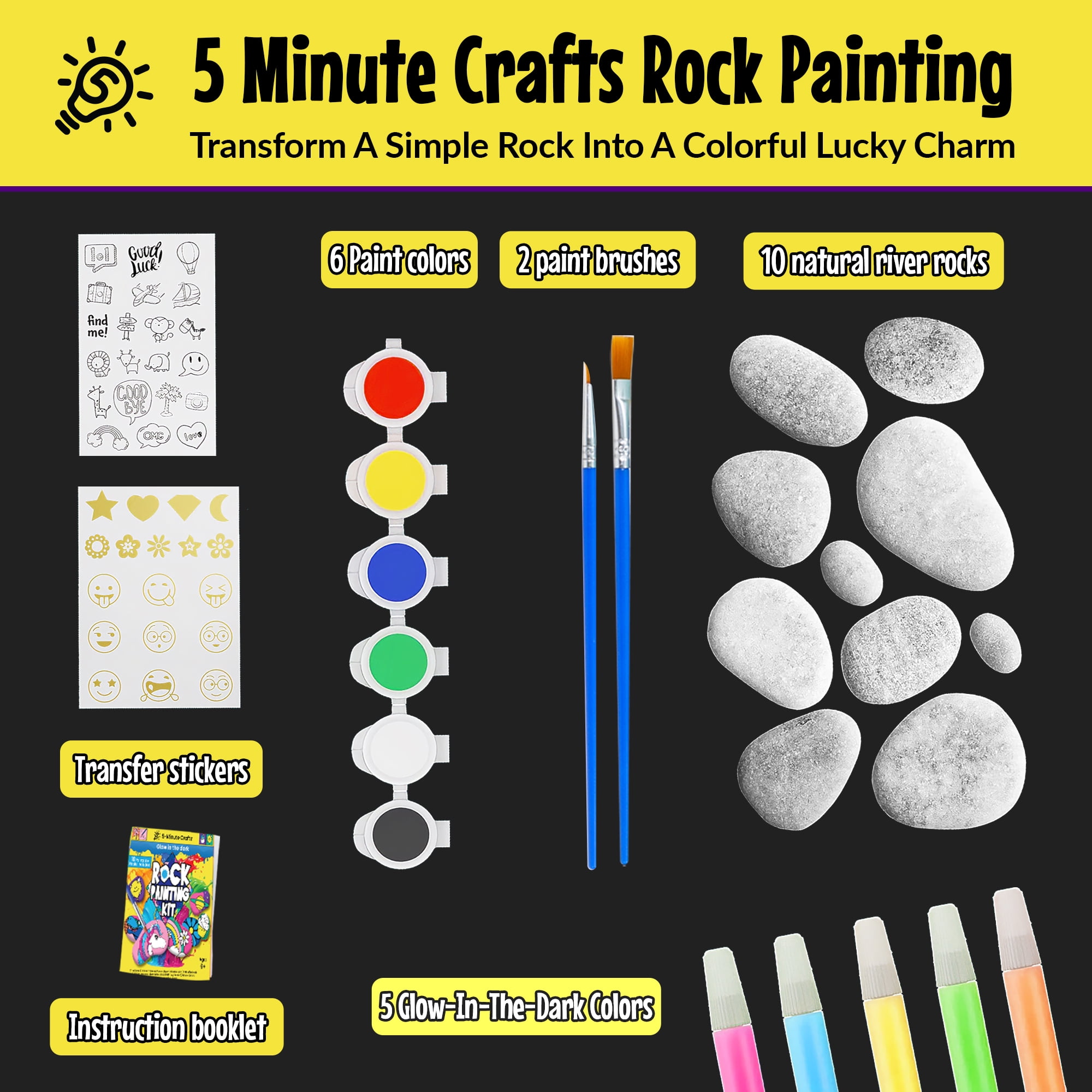 QEUOYSS 8 Pack Paint Your Own Stepping Stones for Kids Craft Kit DIY Small  Cute Painting Crafts for Girls Ages 6-8 Crafts for Kids Ages 8-12 Outdoor
