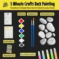 thumbnail image 3 of 5-Minute Crafts Rock Painting Paint Kit Glow in the Dark Stone Coloring Arts and Crafts Kids Ages 6+, 3 of 8