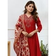 thumbnail image 2 of KLOSIA Women Embroidery Straight Kurta and Pant Set with Dupataa - Indian Ethnic Traditional Wear Kurta Set, 2 of 6