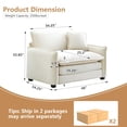 thumbnail image 2 of Modern Oversized Corduroy Armchair,Deep Seat Accent Chair with Pillow,Comfy Single Sofa Chair for Living Room Bedroom Apartment,Beige, 2 of 6