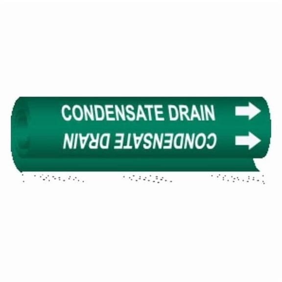 Brady Pipe Marker,Condensate Drain,5in H,8in W 5663-O