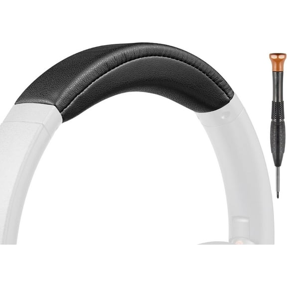 SOULWIT Protein Leather Headband Cover for Sony WH-XB910N Extra BASS Noise Cancelling Headphones (Do Not Fit WH-XB900N), Replacement Headstrap Pad Repair Part - Black