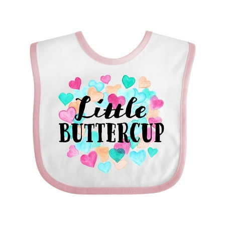 

Inktastic Little Buttercup Hearts Gift Baby Boy or Baby Girl Bib