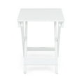 thumbnail image 4 of Outdoor Folding Side Table for Patio, Garden & Camping, Adjustable  Table with Coffee & Dining Board, White, 4 of 7