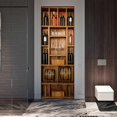 thumbnail image 2 of for Creative 3D Door Sticker Wine Cabinet Wallpaper Self Adhesive Wall Mural Pos, 2 of 5