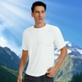 thumbnail image 5 of Men’s UPF 50+ Sun Protection Short Sleeve Shirt Moisture Wicking Tee Running Hiking Outdoor Activities Lightweight Breathable, 5 of 6