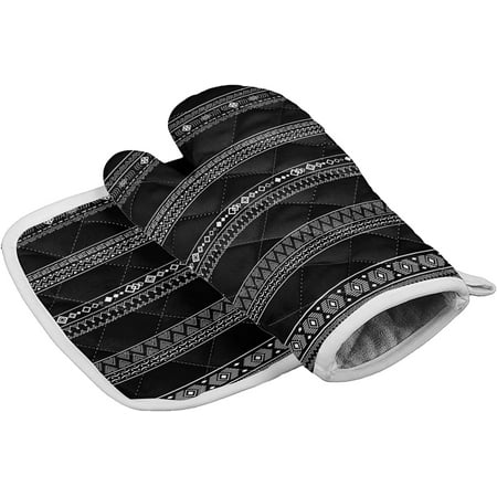 

Memorial Day Anti-Skid Oven Mitts Premium Insulation Ideal Oven Gloves for Cooking Baking Grilling Hot Pads Potholders for Handling Hot Kitchenware Independence Day Pentagram Stripes
