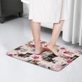 thumbnail image 4 of Yorkie and Pioneer Flower Flannel Non Slip Door Rugs,Washable Door Mats Indoor,Decorative Door Mats,Dirt-Resistant and Absorbent Doormat for Entrance,Bedroom,Kitchen,Bathroom,31.5x17in(80x43cm), 4 of 4