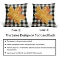 thumbnail image 6 of Fall Pillow Covers 18x18 Set of 2 Autumn Fallen Leaves Maple Leaf Print Black Buffalo Plaid Throw Pillows Thanksgiving Outdoor Decorative Outdoor Pillowcase Linen Square Cushion Cover for Couch Sofa, 6 of 6
